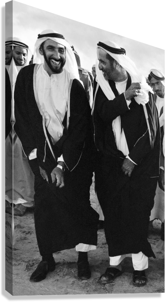 HH SHEIKH ZAYED AND HH SHEIKH RASHID FRIENDSHIP AND UNITY CANVAS POSTER
