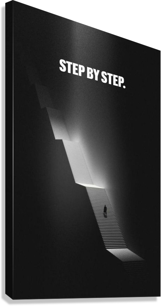 STEP BY STEP CLIMB TO SUCCESS CANVAS POSTER