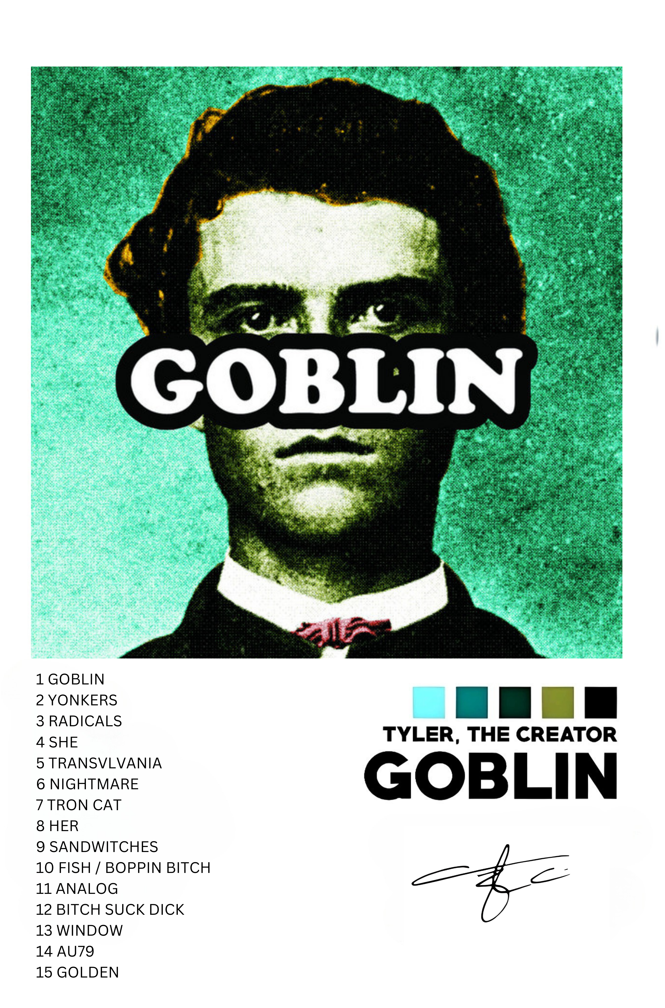 TYLER THE CREATOR " GOBLIN "CANVAS POSTER