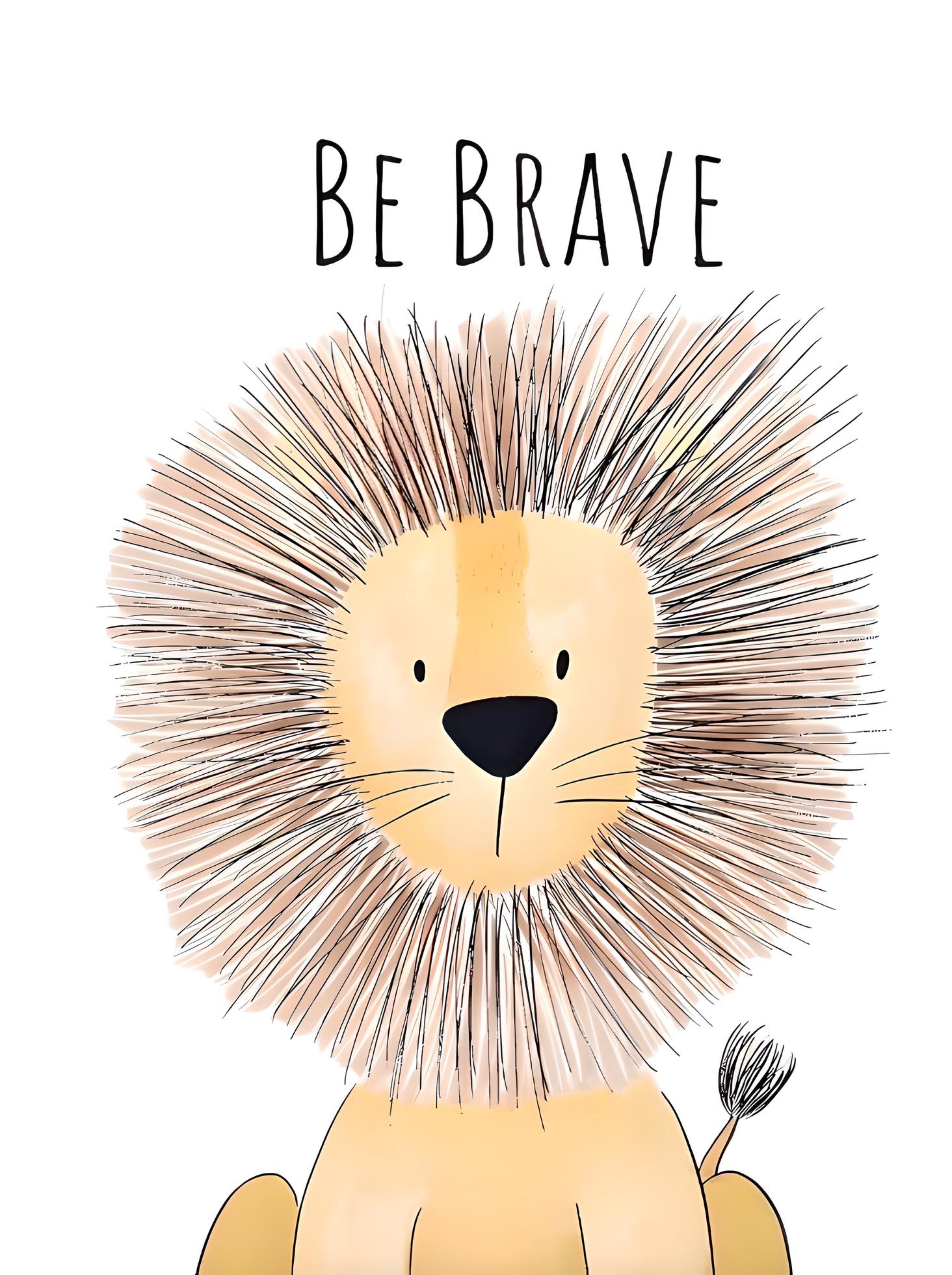 NURCERY CUTE LION CANVAS POSTER