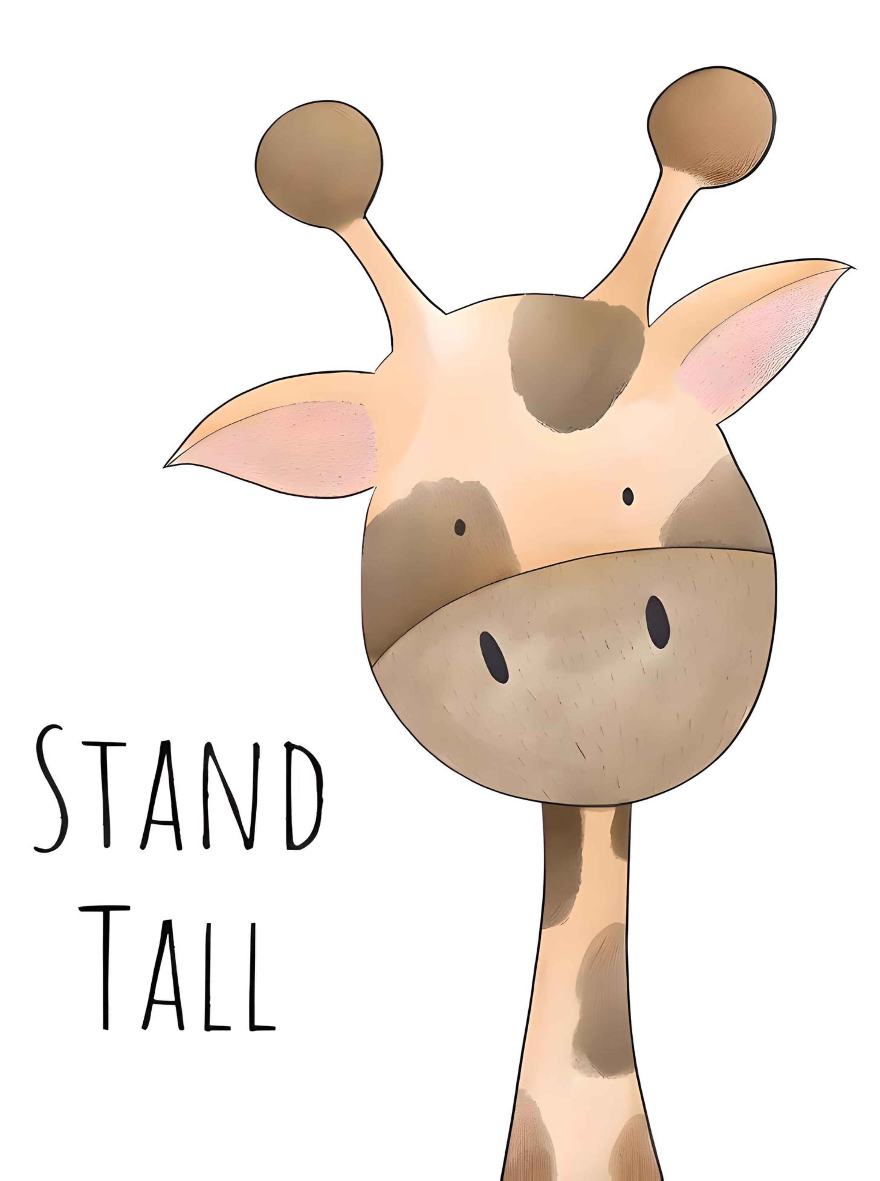 NURCERY GIRAFFE CANVAS POSTER