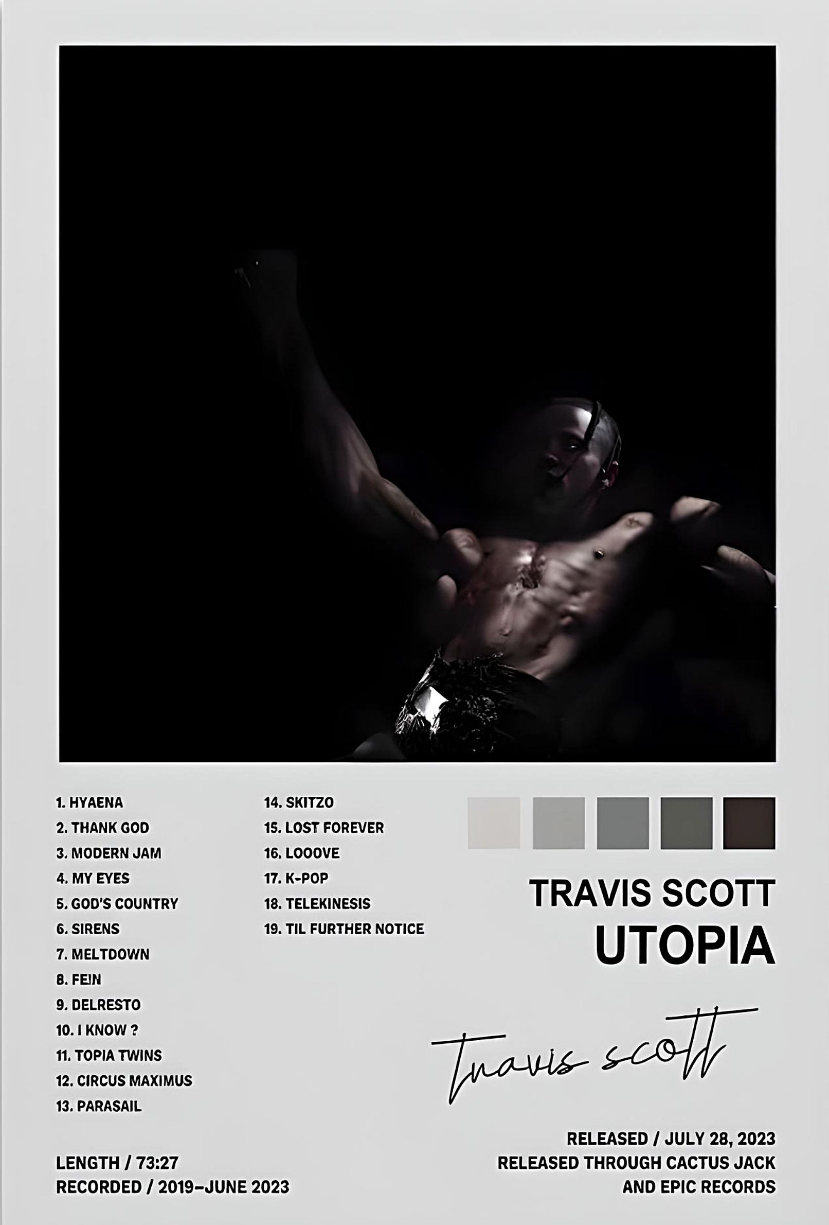TRAVIS SCOTT "UTOPIA" CANVAS POSTER